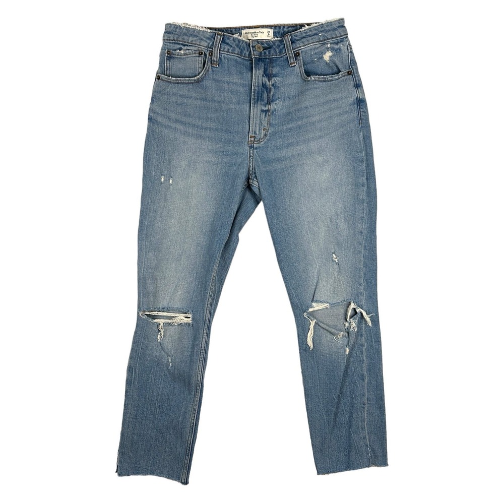 Abercrombie Fitch Size 6R 28 Curve Love The Skinny High Rise Distressed Jeans